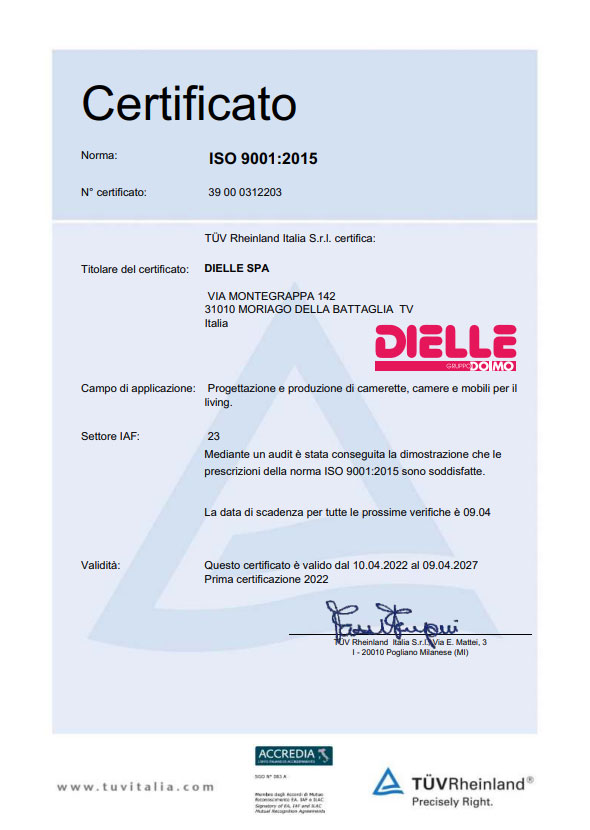 Sistema di Gestione della Qualità <br> UNI EN ISO 9001:2015.